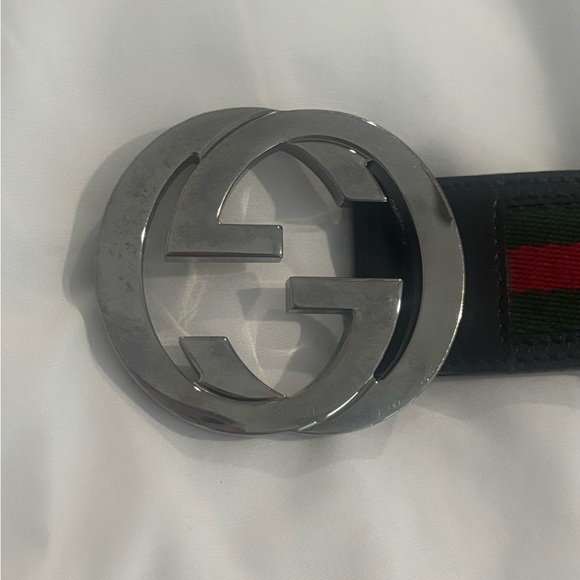 Gucci belt with classic green & Red Stripe - Picture 3 of 4